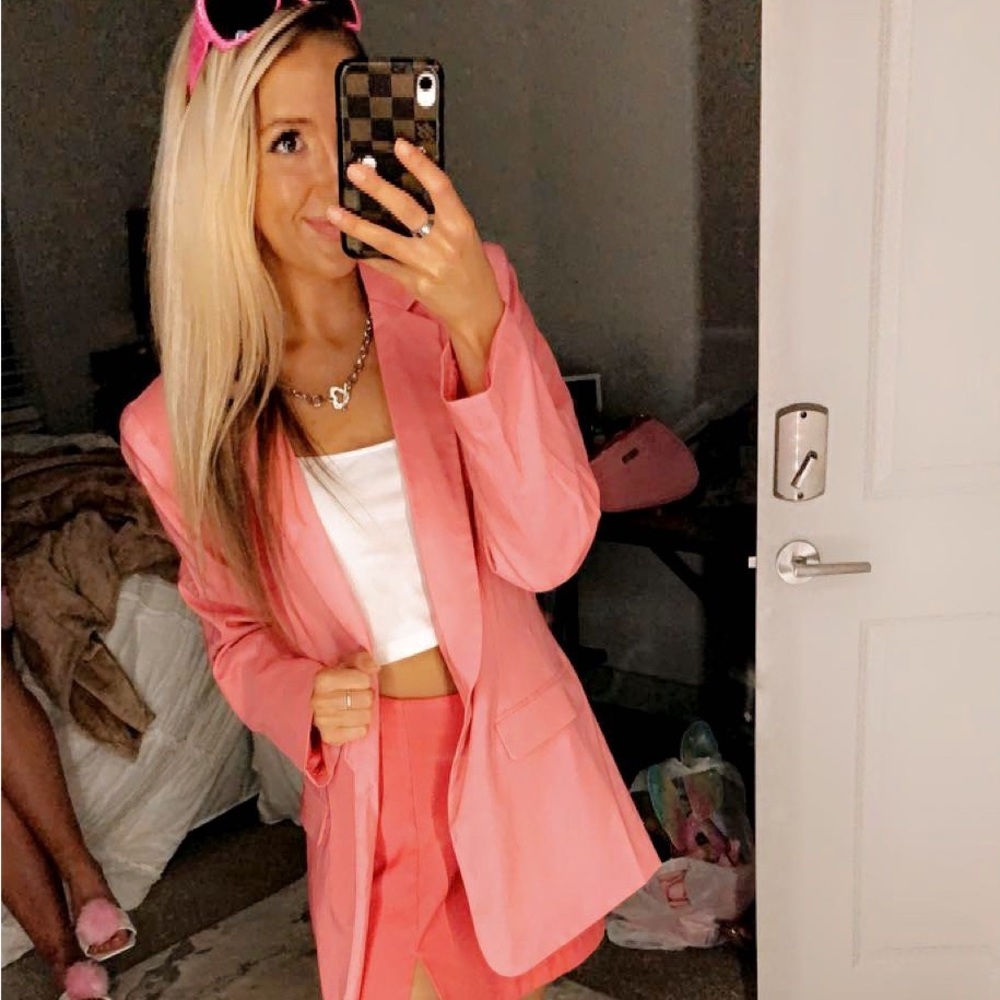 nasty gal pink blazer size US 0